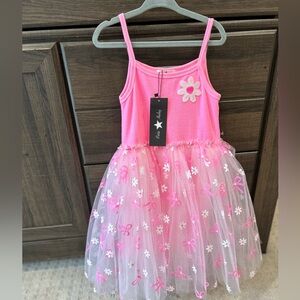 NWT- Petite Hailey Pink Floral Tulle Dress